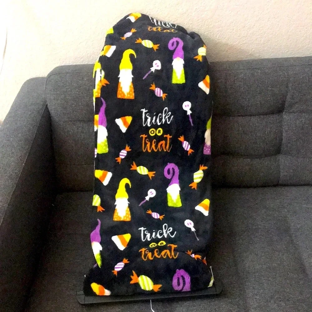 Trick or Treat Gnome Decorative Throw